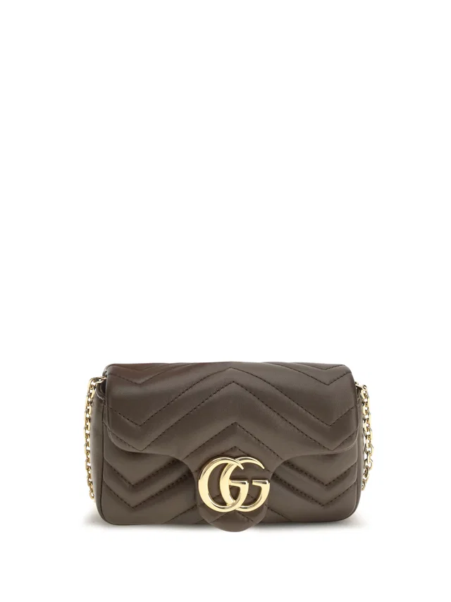Gucci Gg Marmont Shoulder Bag — Brown Calf Leather Bos Taurus in Brown Calfskin from HEWI