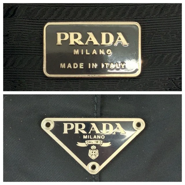 Prada Tessuto Plastic Handle Black Clear Nylon Hobo Shoulder Bag in Black Nylon from The Reluxe, photo 2 of 2