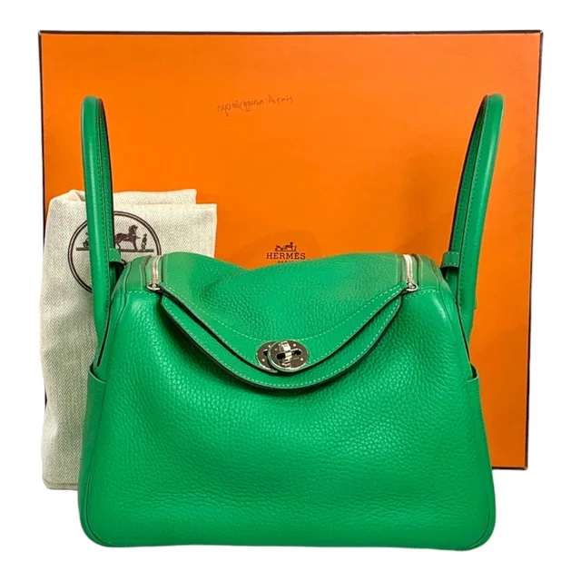 Hermès Green Lindy 26cm Bag in Green from Luxury Promise