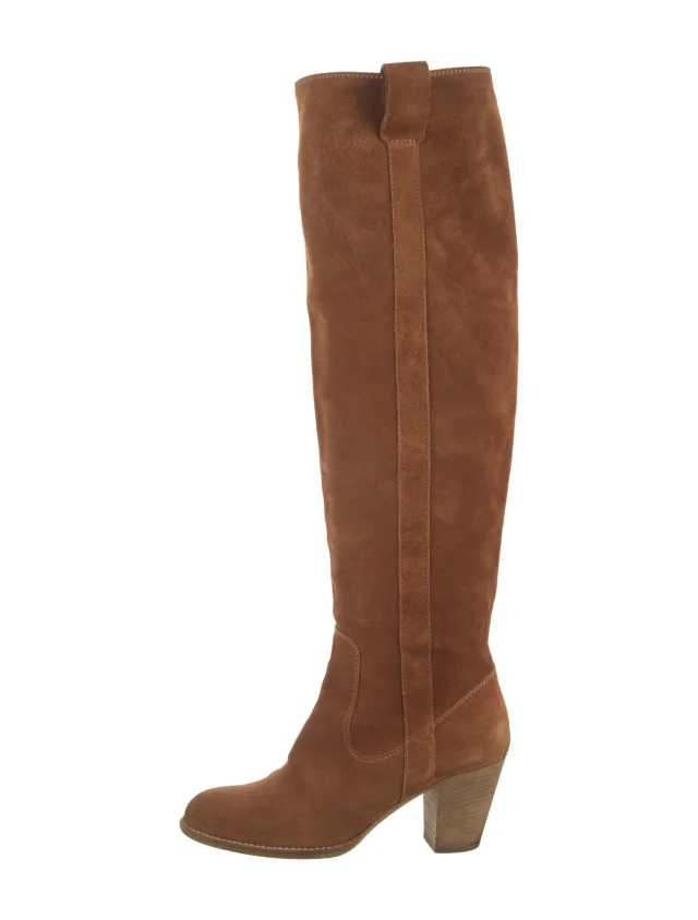 Dior Suede Boots in brown|red Suede from The RealReal