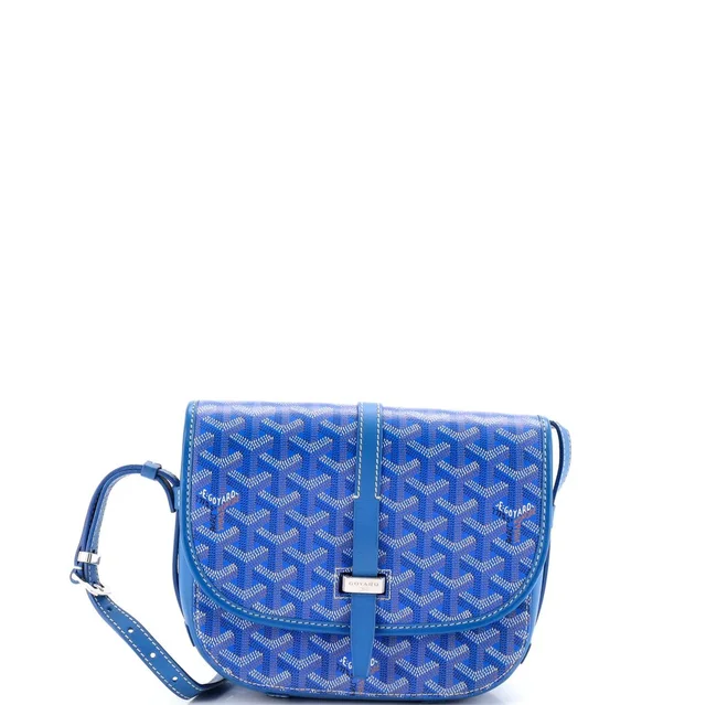 Goyard Belvedere II Messenger Bag Coated Canvas PM in blue Coated canvas from Rebag