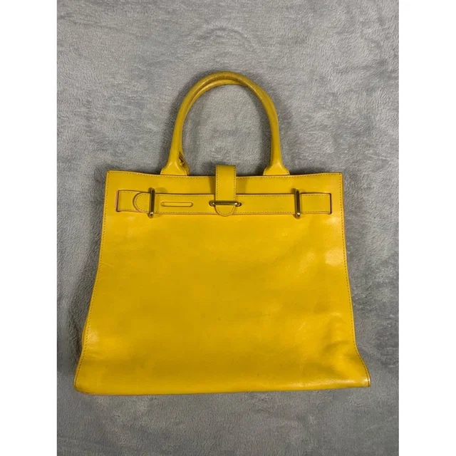 Furla Leather Tote Bag M Yellow Womens Bottom Studs Handbag in red|gold|yellow Leather from Poshmark