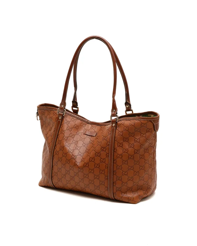 Gucci GG Signature Tote Bag in Leather from A Retro Tale, photo 2 of 7