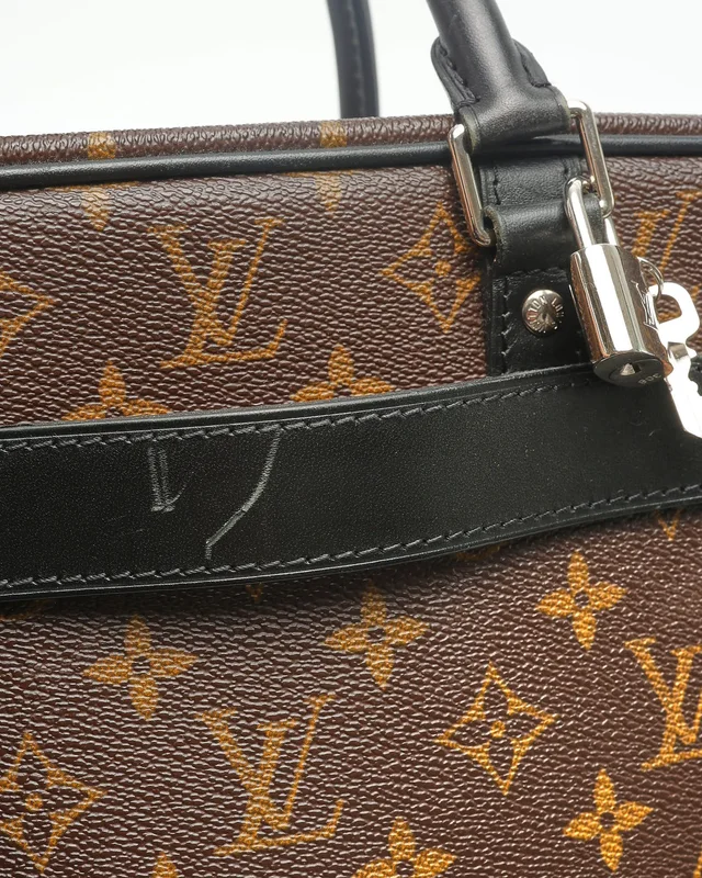 Louis Vuitton Monogram Macassar Porte Documents Voyage GM Business Bag from A Retro Tale, photo 10 of 11