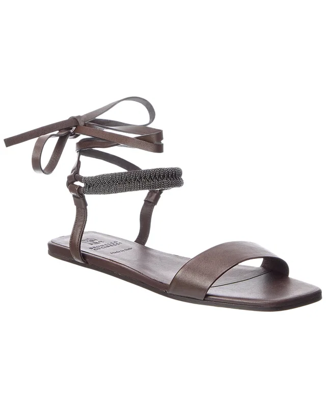 Brunello Cucinelli Leather Sandal, image 1 of 1 from Gilt