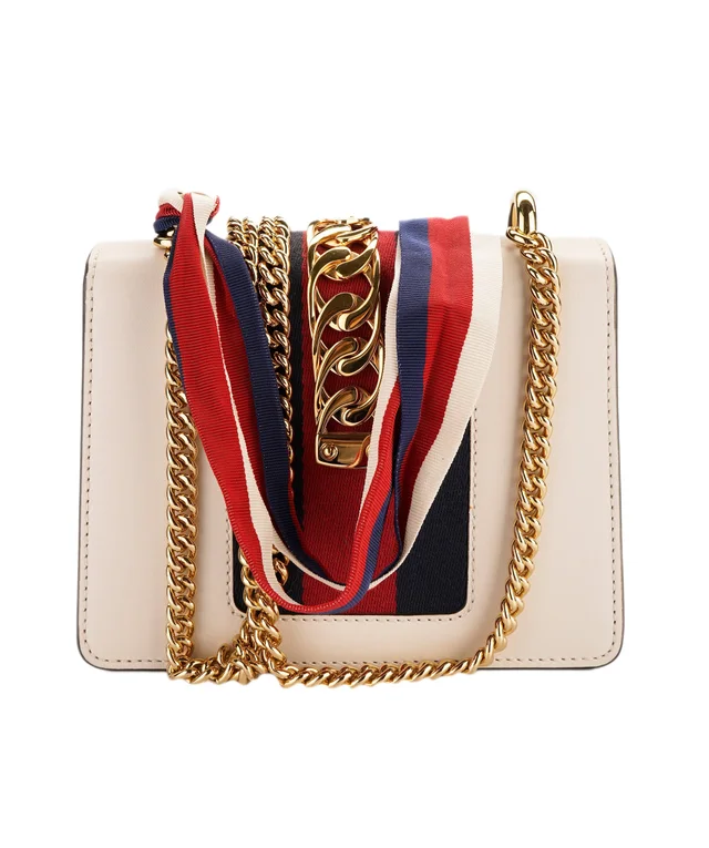 Gucci White Sylvie Chain Mini Leather Bag in White Leather from Luxury Promise, photo 2 of 2