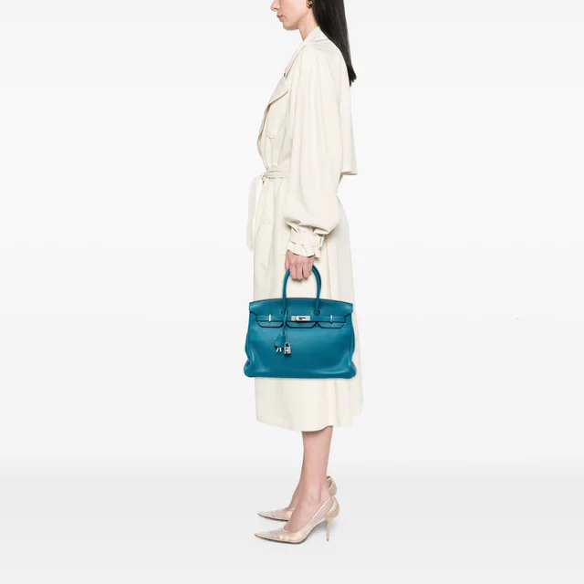 Hermès Clemence Verso Birkin Retourne 35 in blue Clemence leather from Her-Age, photo 6 of 6