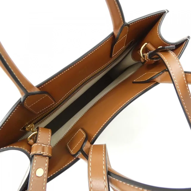Small Vertical CELINE Cabas 192082DFT Bag in 02NT/NATURAL+TAN canvas/calf from KOMEHYO, photo 6 of 6