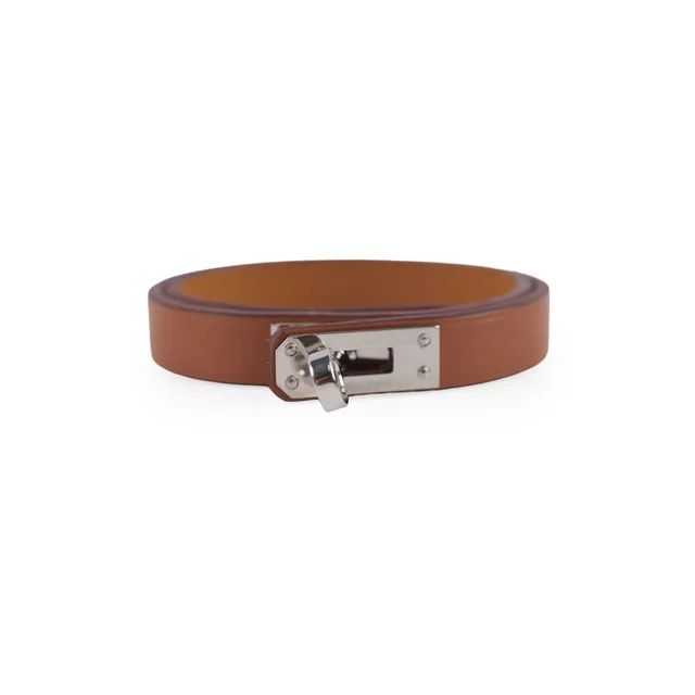 Hermès Mini Kelly Double Tour Bracelet Gold - Y stamp in Gold Calfskin from The Purse Affair