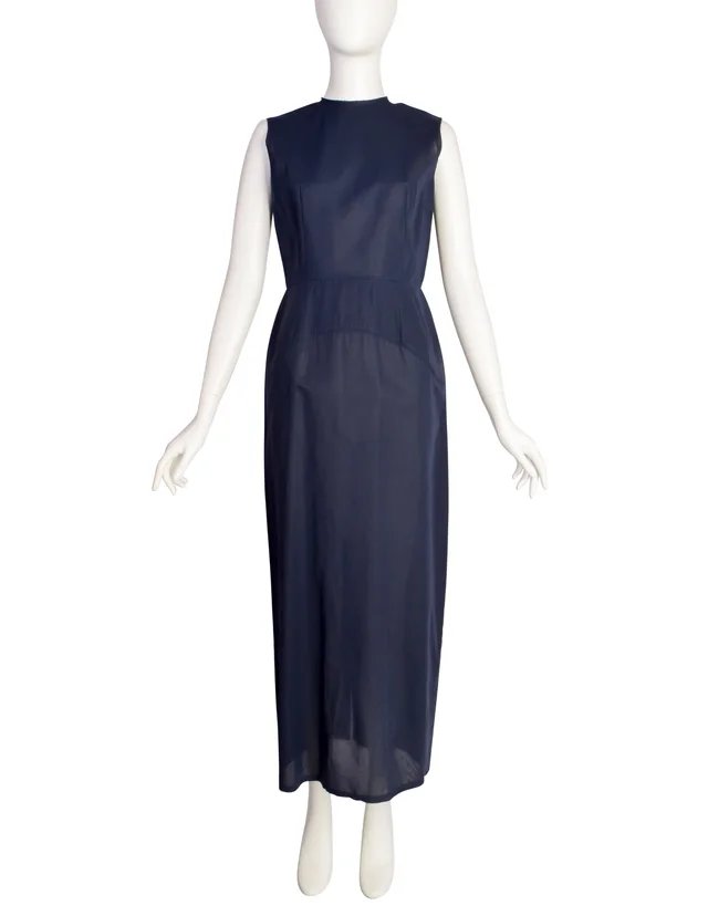 Comme des Garçons Vintage 1998 Navy Blue Padded Hip Dress in Blue from Amarcord Vintage Fashion