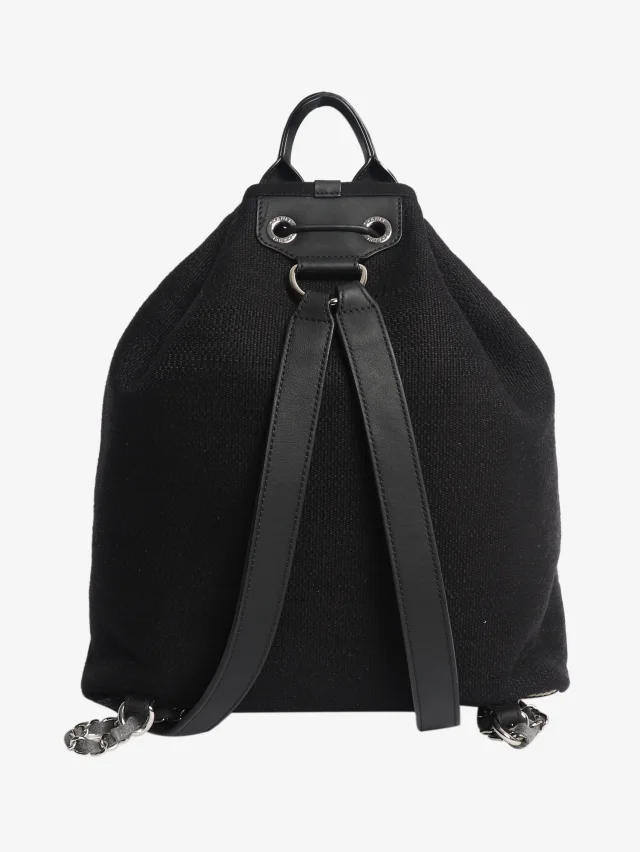 Chanel Black 2018 Rue Cambon canvas backpack in Black Canvas from Sign of the Times, photo 2 of 7