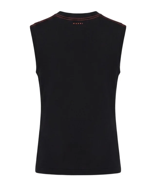 Marni Sleeveless Embroidered T-Shirt, photo 2 of 8 from SENSER