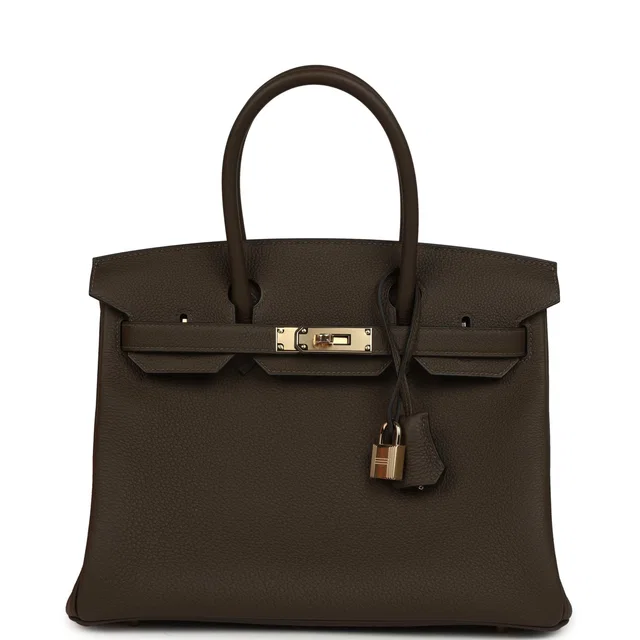 Hermès Birkin 30 Vert Loden Togo Permabrass Hardware in Green Togo leather from Madison Avenue Couture