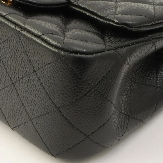 Chanel Around 2018, Capucine Classic Flap Chain Bag Mini Black from VINTAGE QOO TOKYO, photo 9 of 12