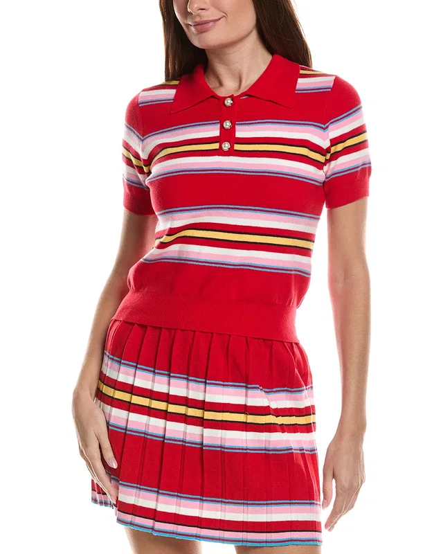 Colette Rose Short Sleeve Polo Sweatshirt, image 1 of 1 from Rue La La