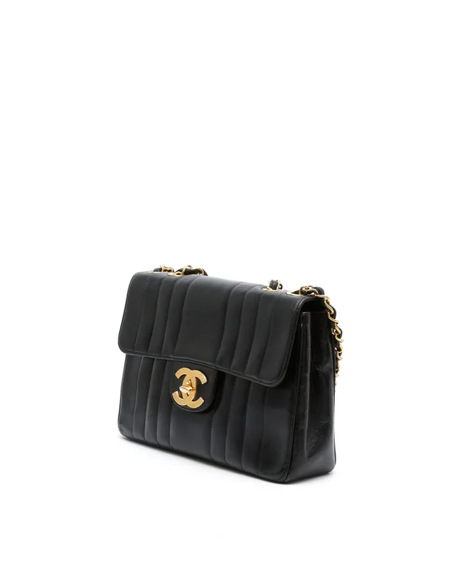 Chanel Classic Jumbo Vertical Single Flap Bag in Leather from A Retro Tale, photo 2 of 11