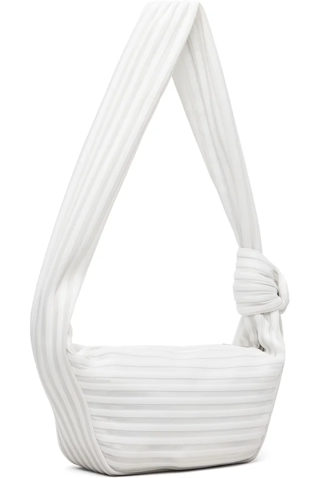 ISSEY MIYAKE Off-White Linear Knit 58 Bag, photo 3 of 4 from SSENSE