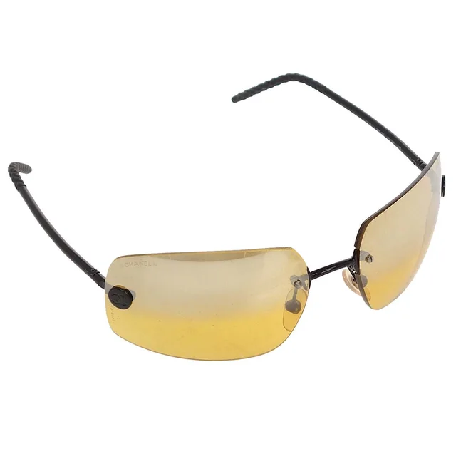 Chanel Sunglasses Eyewear Yellow 63□16 120 Small Good in Yellow Resin from AMORE Vintage Tokyo