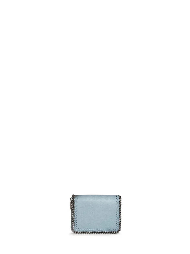 Stella McCartney Falabella Bi-Fold Wallet — Blue Polyester in Blue from HEWI
