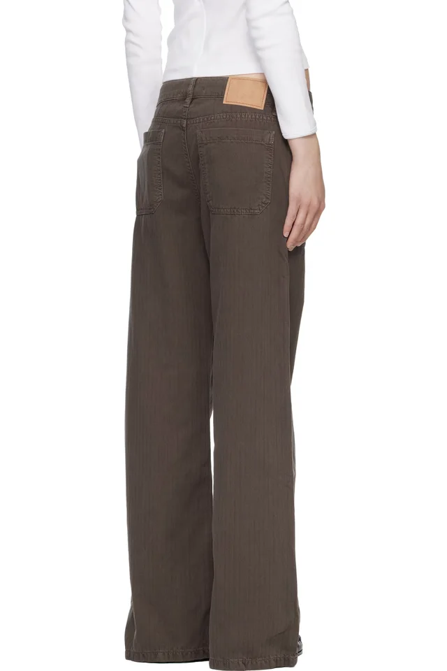JEANERICA Brown Guell Trousers, photo 3 of 4 from SSENSE