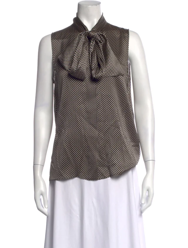 Tom Ford Silk Polka Dot Print Top in multicolor Silk from The RealReal