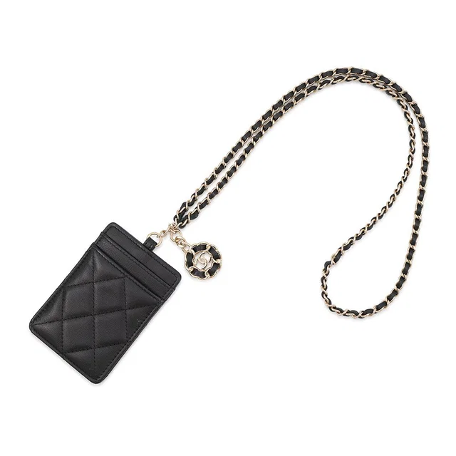 Chanel Matelasse ChainShoulder Card Case BlackAP0711 Lambskin in Lambskin from GALLERY RARE