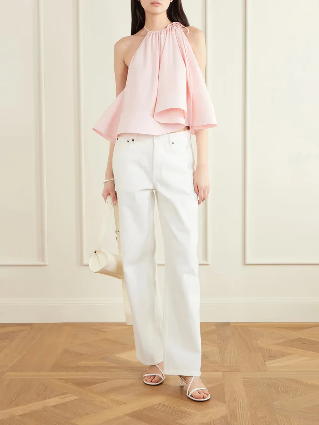 STELLA MCCARTNEY Sleeveless silk-crepe top in Pink, photo 2 of 2 from NET-A-PORTER (Canada)