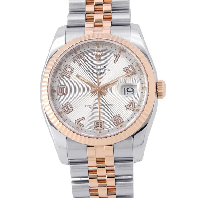 Rolex Datejust W36mm Stainless Steel K18PG Silver concentric Dial116231 in Silver from GALLERY RARE