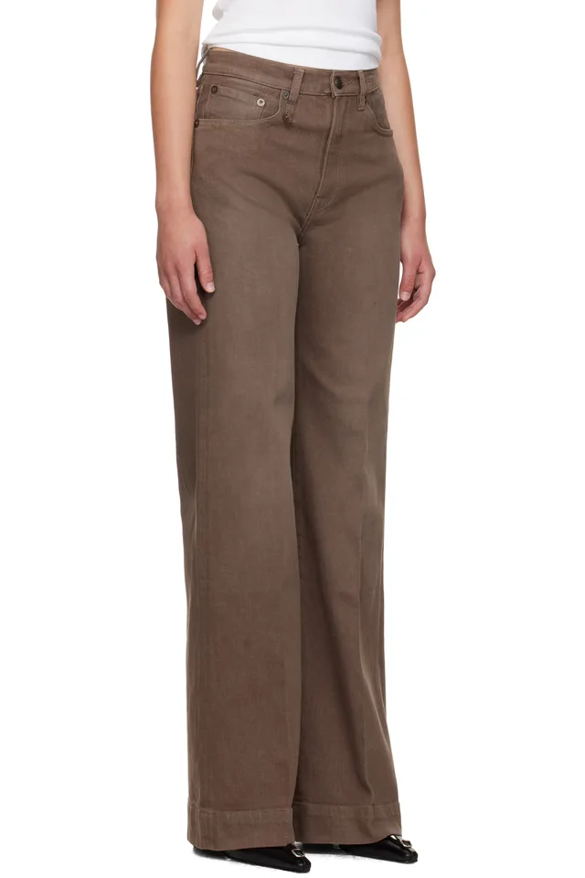 R13 Brown Flared Jeans, photo 2 of 4 from SSENSE