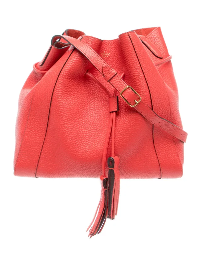 Mulberry Leather Bucket Bag in red Leather from The RealReal