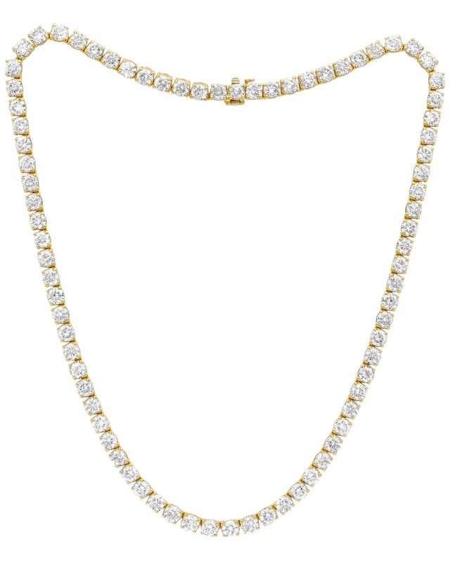 Diana M Lab Grown Diamonds Diana M. Fine Jewelry 14K 15.00 ct. tw. Lab Grown Diamond Tennis Necklace, image 1 of 1 from Rue La La