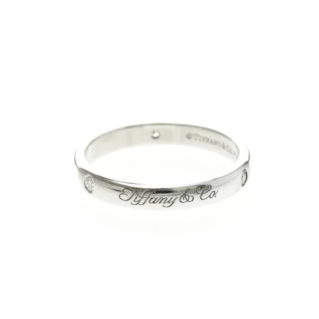Tiffany & Co. Notes Wedding Band Platinum With Diamonds Silver Jewelry in Silver from HEWI