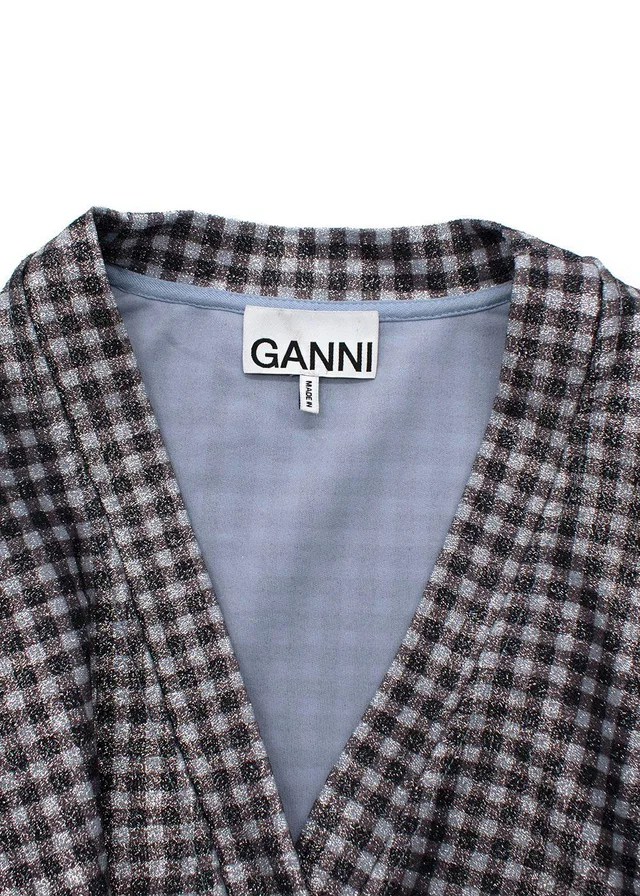 GANNI Metallic Gingham Cardigan from HEWI