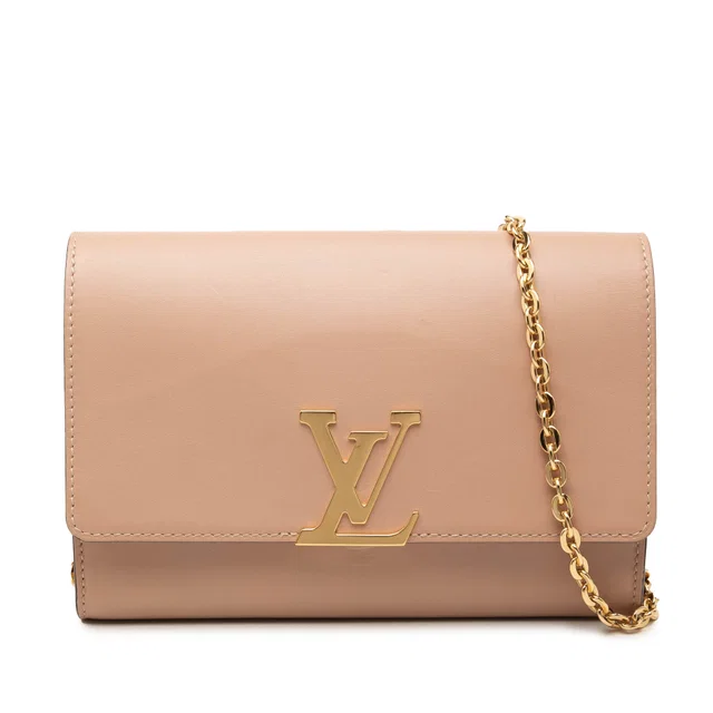 Tan Louis Vuitton Louise Chain GM Shoulder Bag in Brown Leather from Designer Revival