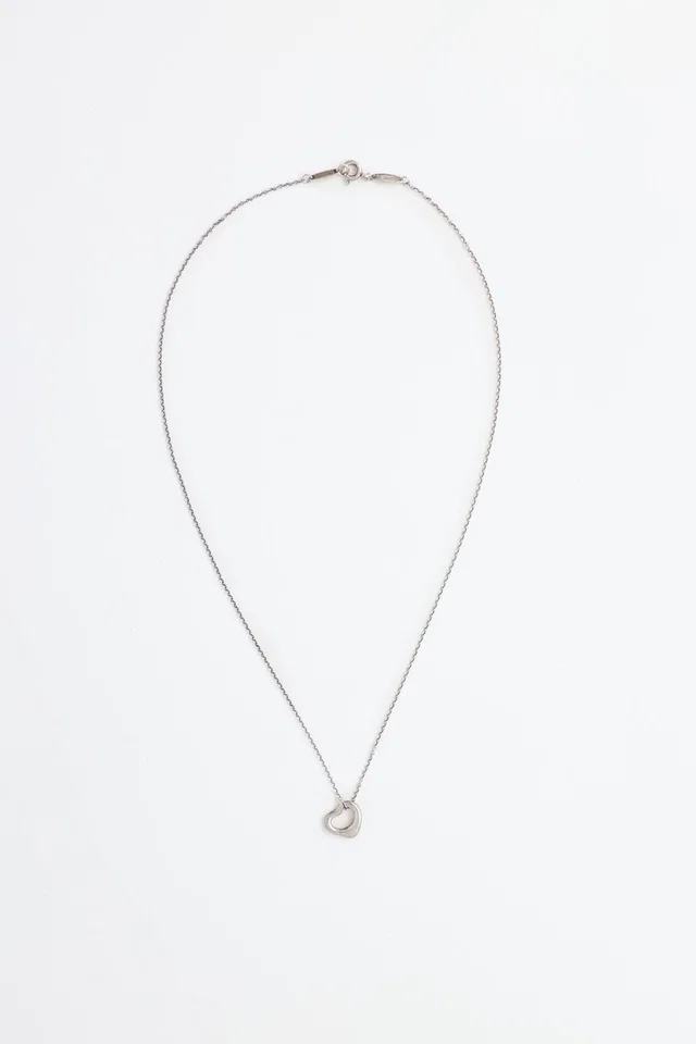Tiffany & Co. Elsa Peretti Sterling Silver Open Heart Necklace in Silver from VSP Consignment