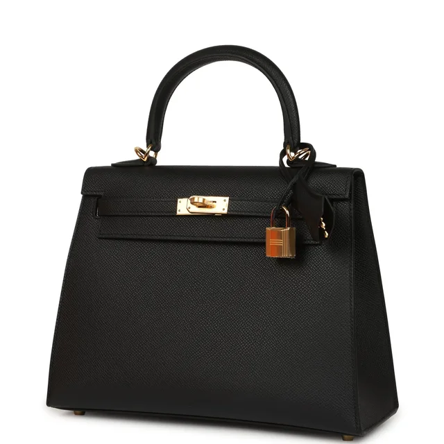 Hermès Kelly Sellier 25 Black Epsom Gold Hardware in Black Epsom leather from Madison Avenue Couture, photo 2 of 2