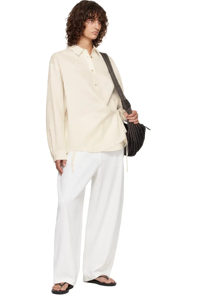 LE17SEPTEMBRE Off-White Side Twisted Shirt, photo 4 of 4 from SSENSE