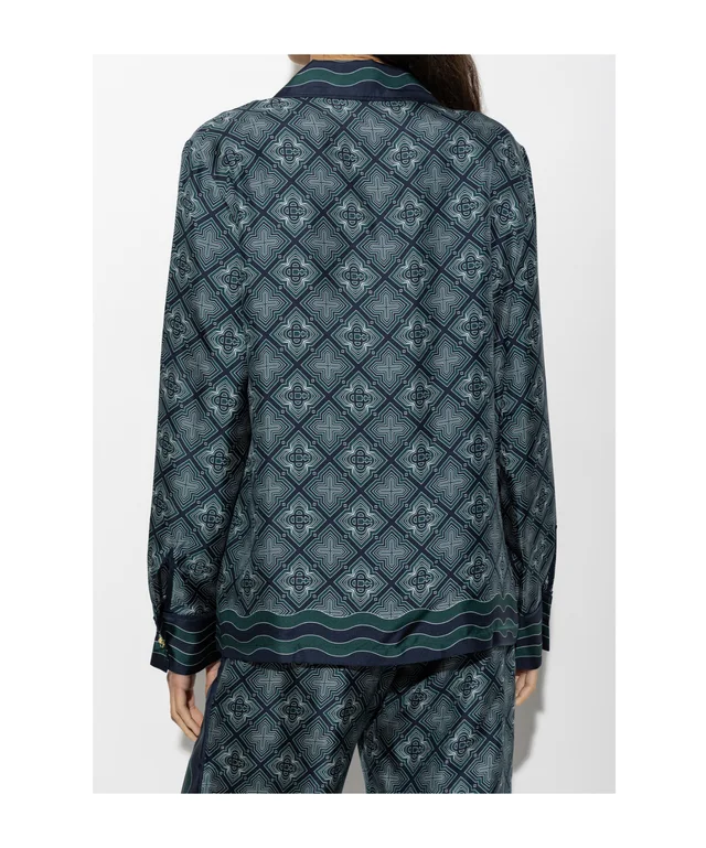 Casablanca Geometric Silk Pyjama Shirt, photo 5 of 7 from SENSER