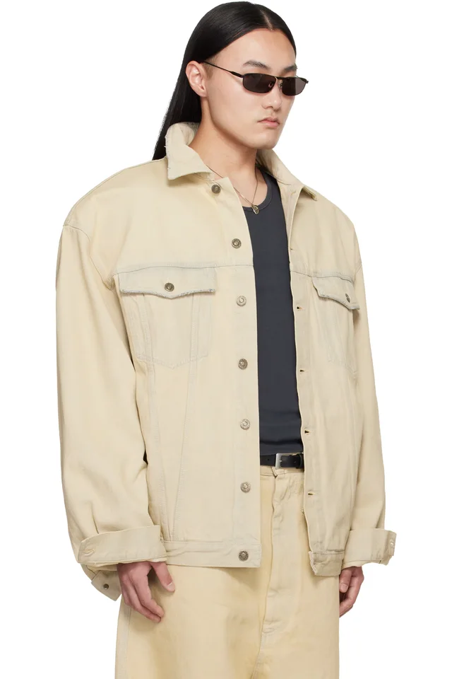 LU'U DAN Off-White Drifter Denim Jacket, photo 2 of 2 from SSENSE