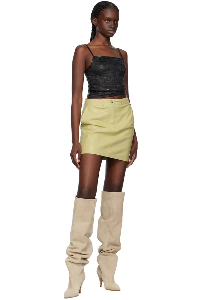 Nanushka Black Arenda Vegan Leather Camisole, photo 4 of 4 from SSENSE
