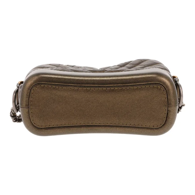Chanel Gabrielle small crossbody bag in khaki-green quilted leather in Green Leather from Collector Square, photo 3 of 3