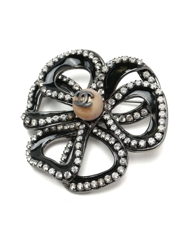 Chanel Camellia Coco Mark Rhinestone Brooch from A Retro Tale, photo 3 of 3