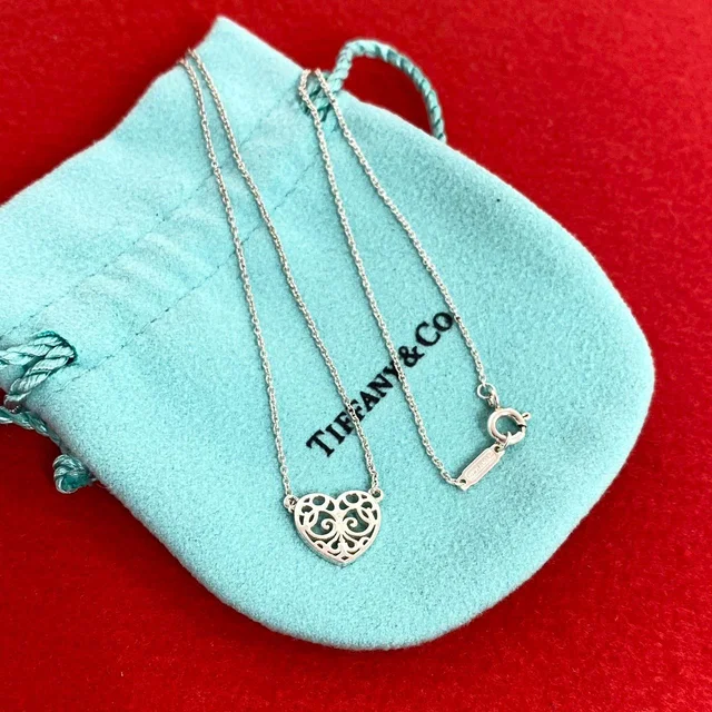 Tiffany & Co. Vintage Enchant Heart Necklace 925 Sterling Silver in Silver from The Reluxe