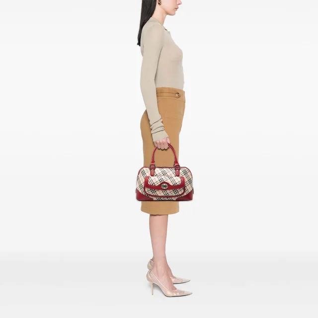 Beige Burberry Nova Check Canvas Handbag in Beige Canvas from Designer Revival, photo 7 of 7