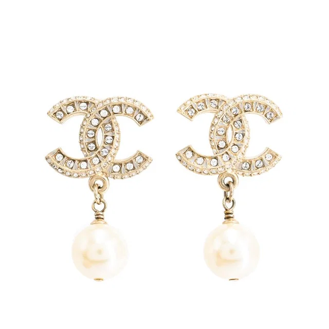Chanel Earrings Gold in Gold from The Reluxe