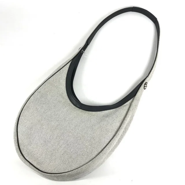 Hermès Shoulder Bag Sac Luco Leather Canvas Navy in Navy Canvas from The Reluxe