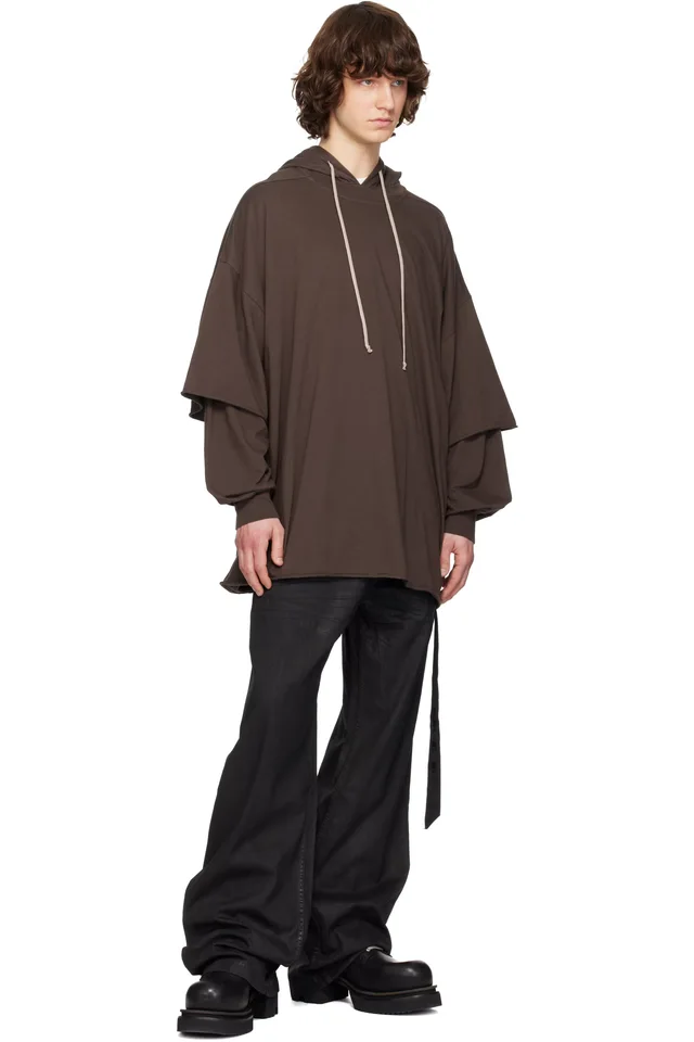Rick Owens DRKSHDW Gray Temple Tommy Hustler Hoodie, photo 4 of 4 from SSENSE