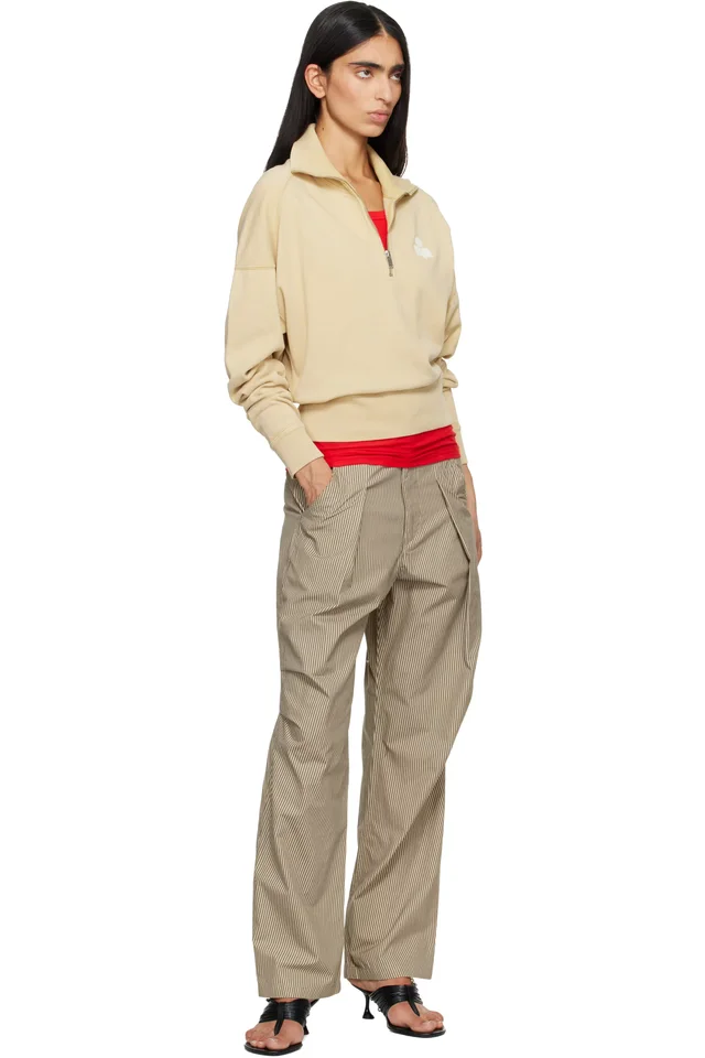 Isabel Marant Etoile Beige Ceryne Trousers, photo 4 of 4 from SSENSE
