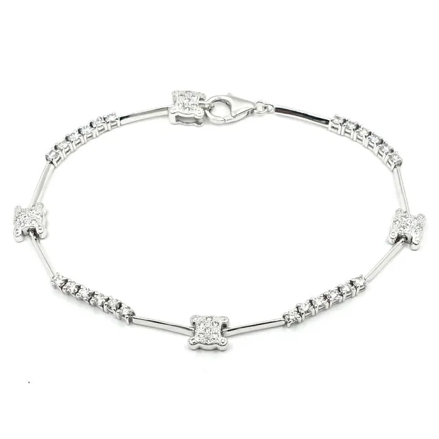 Celine Bracelet 750 White Gold Diamond in White from The Reluxe