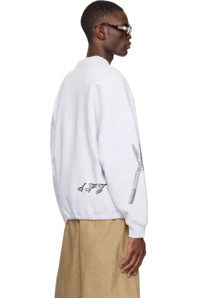 JACQUEMUS Gray 'The Âne' Sweatshirt, photo 3 of 4 from SSENSE